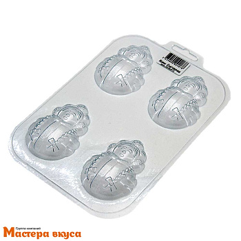 Форма для шоколада пластиковая (НГ) МИНИ СНЕГУРОЧКА, (4 ячейки) 70*51*16 мм 