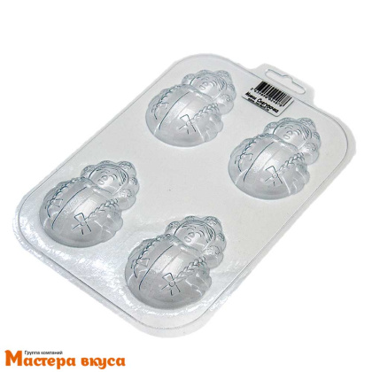 Форма для шоколада пластиковая (НГ) МИНИ СНЕГУРОЧКА, (4 ячейки) 70*51*16 мм 