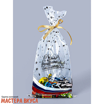 Пакет для сладостей 15*30 см, "23 февраля танк" 