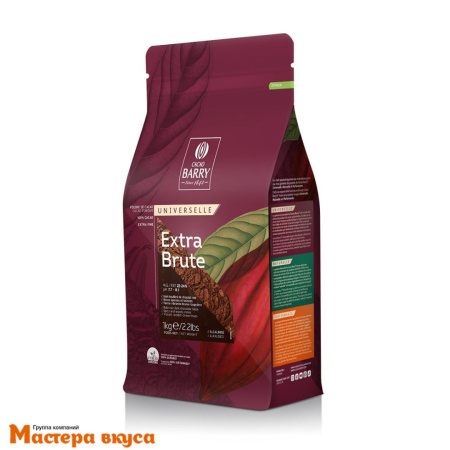 Какао-порошок алкализованный Cacao Barry EXTRA BRUT (темно-красный) DCP-22BOEXB-RT-89B, упак 1 кг