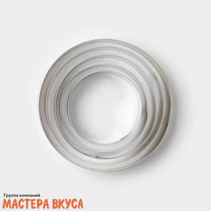 Набор вырубок металл КРУГ, d~7/6/5,5/4,5/4см, (набор 5 шт)