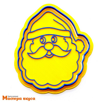 Вырубка пластик + штамп  ДЕД МОРОЗ, 8 см