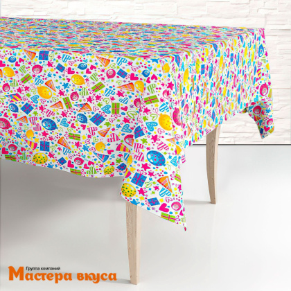 Скатерть полиэтиленовая, 120*180 см, "Балаган"