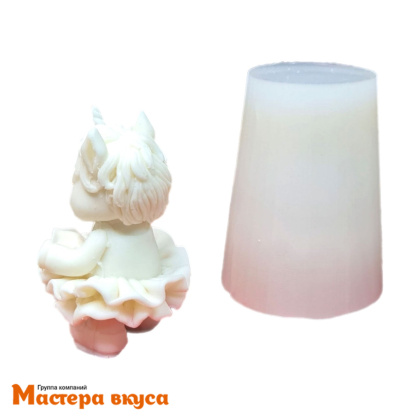 Молд силиконовый  3D МИЛАШКА-ЕДИНОРОГ, изд 5*h8,3 см (шоколад~70гр)