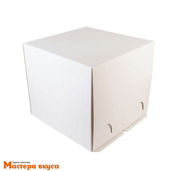 Короб для торта без окна 240*240*220 мм, белый, PASTICCIERE 