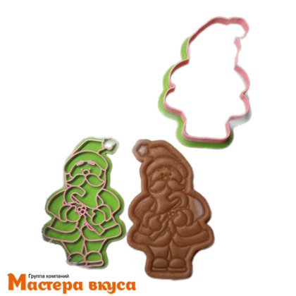 Вырубка пластик + штамп  ДЕД МОРОЗ, 10 см