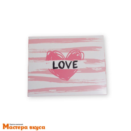 Упаковка для конфет 12 шт с окном (крышка/дно) 190*150*36мм  (Любовь)