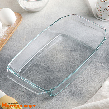Форма для выпечки (жаропрочное стекло) прямоугольная, 31,5*17,5*5 см