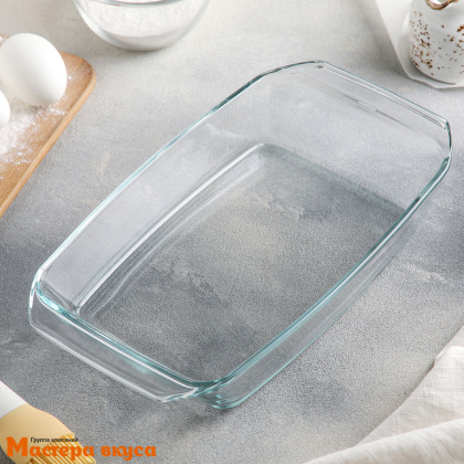 Форма для выпечки (жаропрочное стекло) прямоугольная, 31,5*17,5*5 см