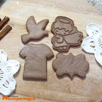 Набор вырубок пластик НА КРЕЩЕНИЕ + штамп, (набор 4 шт) ~8 см