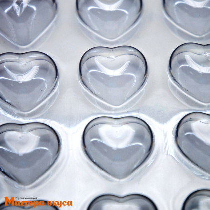 Форма для шоколада пластиковая СЕРДЦА, (21 ячейка) 