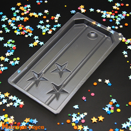 Форма для шоколада пластиковая ПОГОНЫ (полковник), 165*90 мм