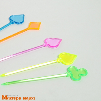 Шпажки "Масти", пластик, 15 см (набор 24 шт)
