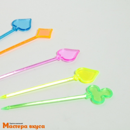 Шпажки "Масти", пластик, 15 см (набор 24 шт)