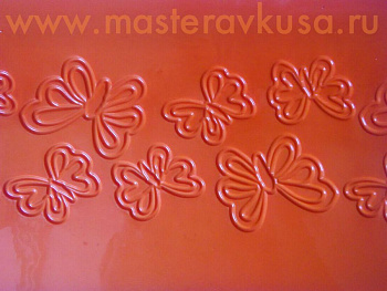 Коврик текстурный силиконовый (рельеф) для мастики и айсинга "Бабочки", 20,5*29,5см