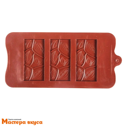 Форма для шоколада силиконовая, плитка ТРЕЩИНЫ 3в1, (3 ячейки) 16*8*0,7 см