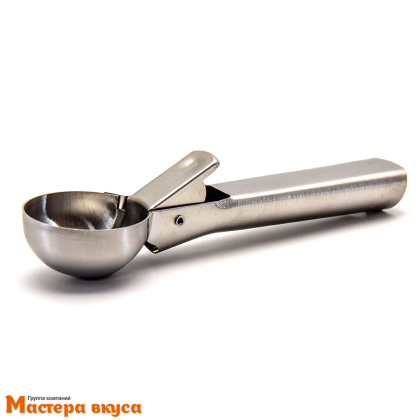 Ложка для мороженого металлическая с выталкивателем, 18 см (нерж.сталь) "Элит"