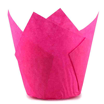 Форма бумажная Тюльпан d50 h80 розовая