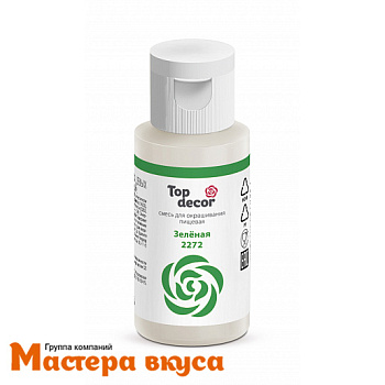Краситель гелевый Top decor мини, ЗЕЛЕНЫЙ, 30гр