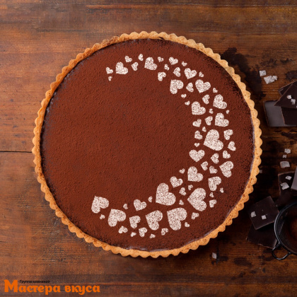 Трафарет для нанесения рисунка, d~23 см + бордюр СЕРДЕЧКИ, (набор 2 шт)