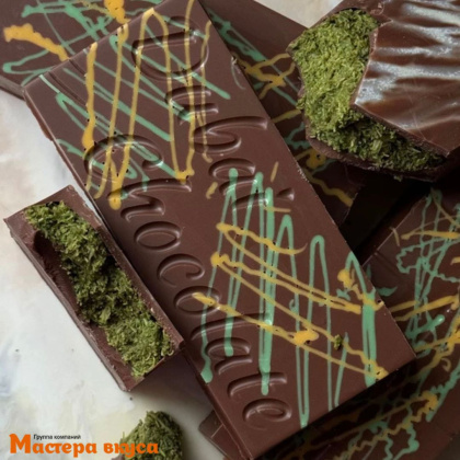 Форма для шоколада пластиковая, плитка ДУБАЙСКИЙ ШОКОЛАД с надписью, 185*120 мм 