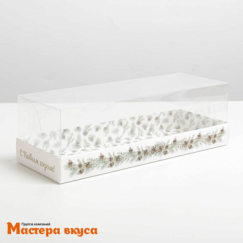 Упаковка для рулета с прозр. крышкой 262*97*80 мм, (Snow)