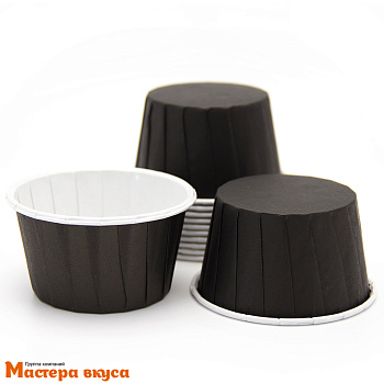 Форма бумажная Маффин 50*40 мм, ламинированная ЧЕРНАЯ