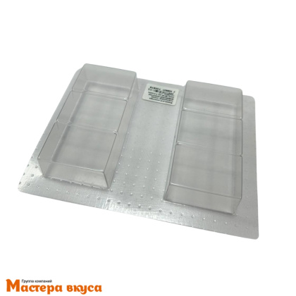 Форма для шоколада пластиковая, плитка ДУБАЙСКИЙ ШОКОЛАД мини, 95*45 мм, 2 ячейки