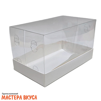 Упаковка для половины рулета с прозр. крышкой 210*120*120 мм (белая) (3-Д)