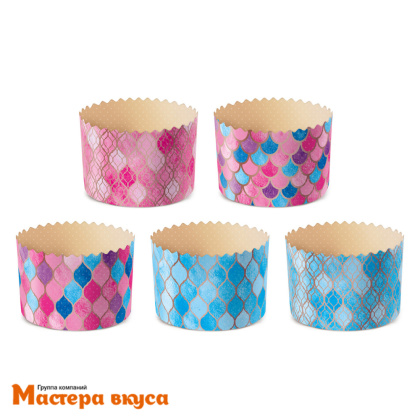 Форма бумажная для кулича (300-350г) d110*h85 мм ВИТРАЖИ