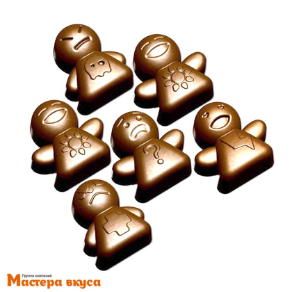 Форма для шоколада силиконовая Silikomart (изи-шок) MOOD человечки,  Силикомарт (Италия)