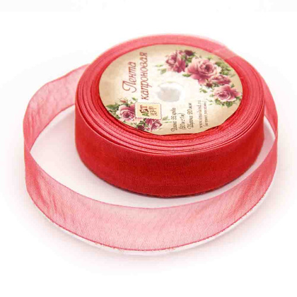 Лента капроновая, КОРАЛЛОВАЯ, 20мм, ~20м