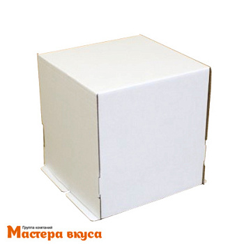 Короб для торта без окна 240*240*260 мм, белый (2-Д) АП