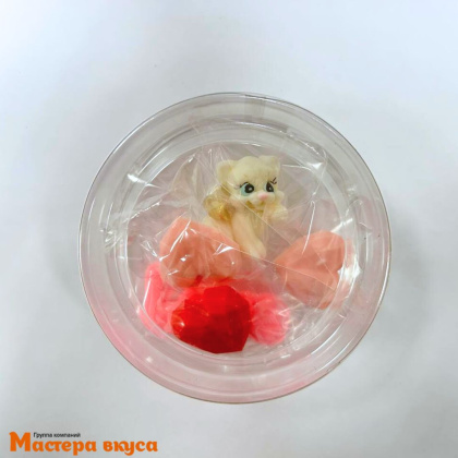 Фигурка из шок. глазури "Кошка с сердечками Love", h~4 см (набор 5 фигур)