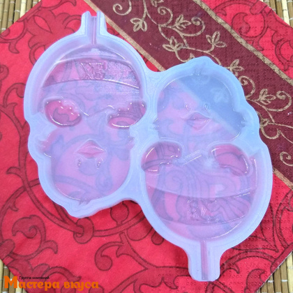 Форма для леденцов силиконовая ЦЫПЛЕНОК ХВ, (2 ячейки) 7,5*5 см 