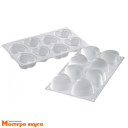 Форма силиконовая Silikomart AMORINI 100 MINI сердце мини, (Италия)