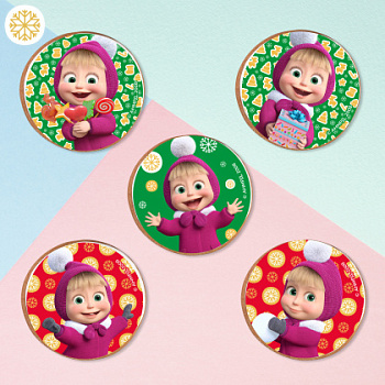 Фотопечать Маша и Медведь, для печенья, № 180