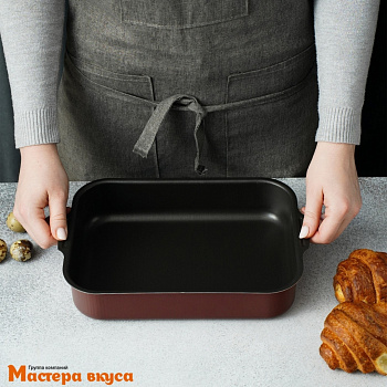 Форма для выпечки, "Пирог"  25*19см  h5,5см (2,2 л), (антипригарное покрытие) Promo