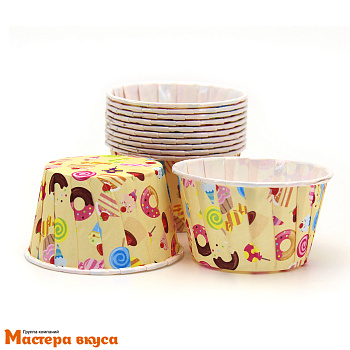 Форма бумажная Маффин 50*40 мм, ламинированная СЛАДОСТИ