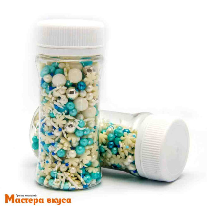 Посыпка  микс  Мастера вкуса  ЛЕДЯНАЯ СКАЗКА (бело-голубой), 50гр