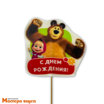 Топпер сахарный "Маша и Медведь", ~10 см ©