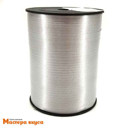 Лента декоративная, СЕРЕБРИСТАЯ, 5 мм, (катушка ~500м)