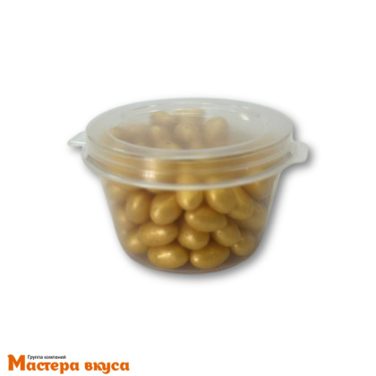 Злаки покрытые белым шоколадом Элипс Криспи (River Pearls), ЗОЛОТО, 20 гр