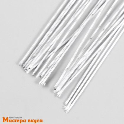 Кондитерская проволока белая d~0,9 мм, 36 см, (упак 20 шт), Magic 4 Hobby