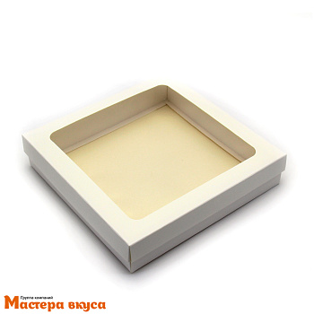 Упаковка для клубники в шоколаде 200*200*40 мм (белая) (2-д)