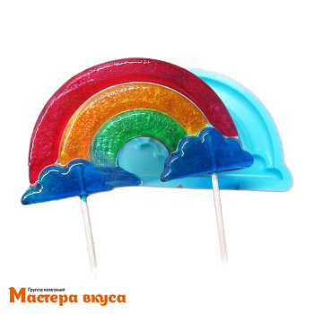 Форма для леденцов силиконовая РАДУГА, 13*7 см