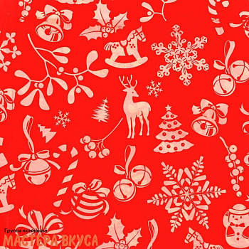Бумага упаковочная тишью  "Новогоднее настроение" 50*66 см (упак 5листов) 