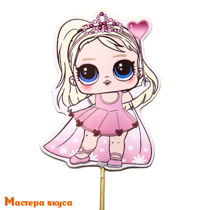 Топпер пластиковый мульт "Кукла №5" 8,5*12 см ©