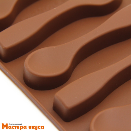Форма для шоколада силиконовая  ЛОЖЕЧКИ, (6 ячеек) 21,4*10,7*1,5см