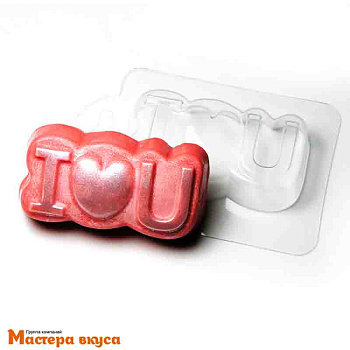 Форма для шоколада пластиковая LOVE YOU 90*48*24мм